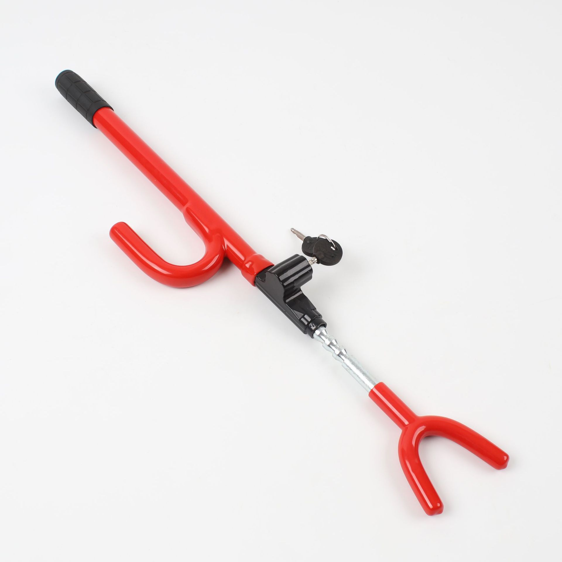 Foreign Trade Car Anti-Theft Lock Car Safety Lock Car Steering Wheel Lock Retractable Adjustable Harpoon Lock U-Shaped Hook Lock
