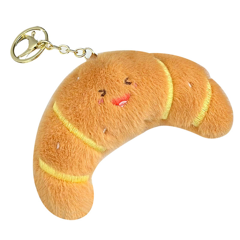 Linda celebridad de Internet hamburguesa papas fritas colgante peluche muñeca sushi pan bolsa de cuerno colgante llavero