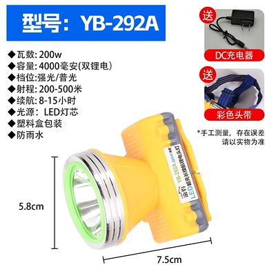 High-Power Flashlight, Strong Light, UV fənərlər - yubao-292-headlamp-dual-lithium-battery