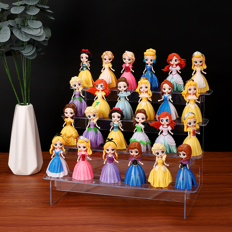 亚克力阶梯式泡泡玛特展示架陈列架透明盲盒二次元手办模型底座架