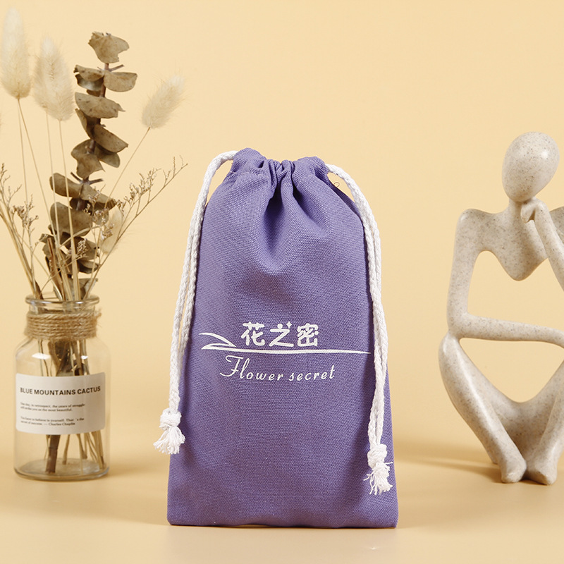 厂家定做帆布束口袋珠宝首饰抽绳收纳袋精油帆布束口包装袋定制