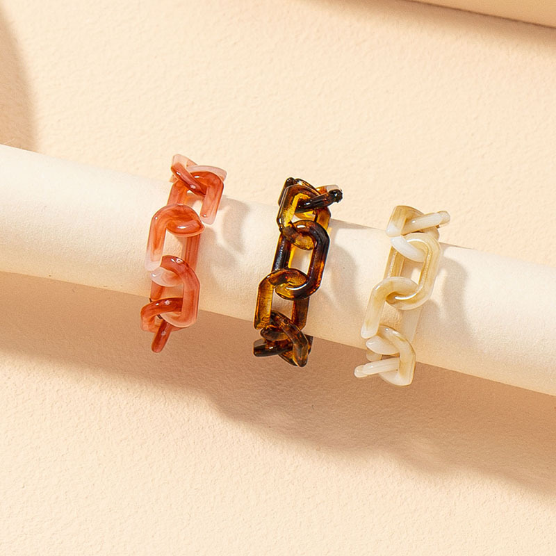 Wholesale Simple Resin Ring Set display picture 2