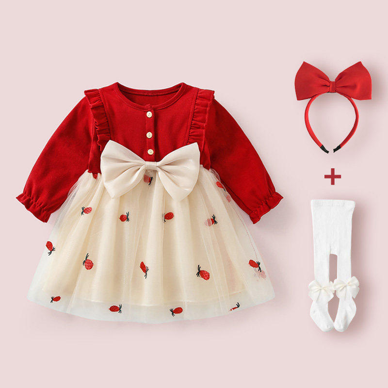 Autumn children's festive dress girl's