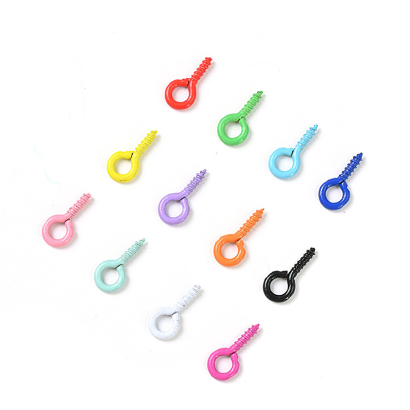 Color paint sheep angle nail paint metal screw sheep eye pearl hanging diy jewelry accessories wholesale