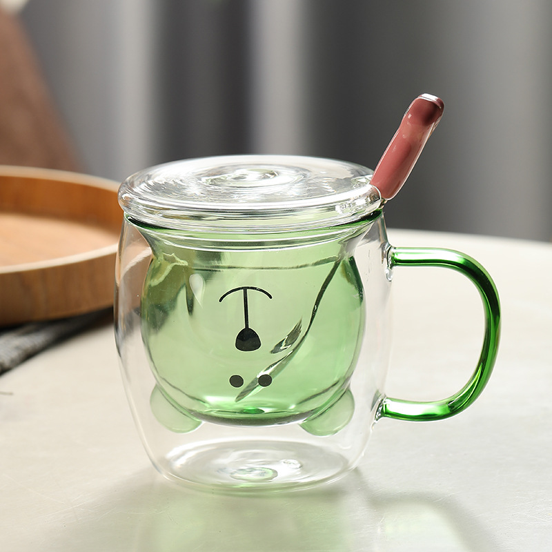 Oso Esmeralda con mango con tapa + cuchara