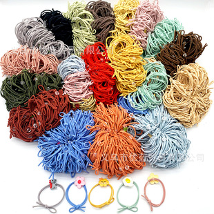 Diy handmade hair rope hair tie children's hair accessories high elastic small white buckle rubber band female double layer cartoon hair rope