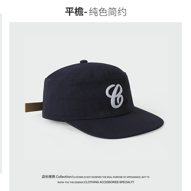 春秋新款帽子美式复古豹纹平檐棒球帽个性立体刺绣平顶格纹鸭舌帽|undefined
