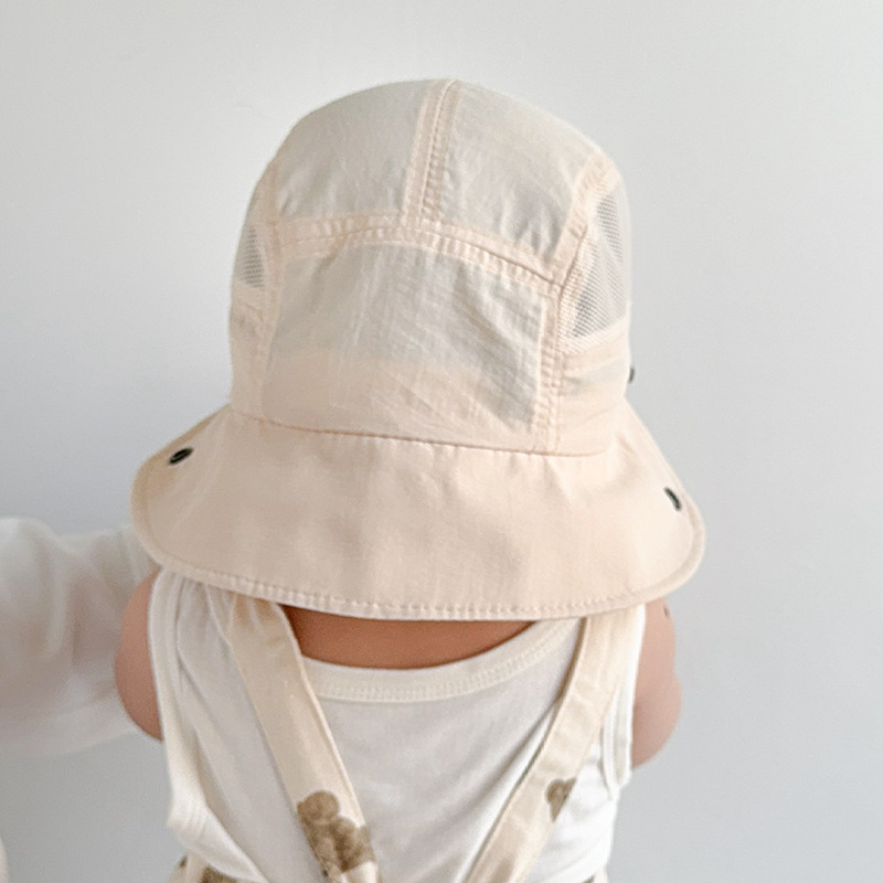 Sombrero de bebé estilo fino de verano, gorro de chal de secado rápido transpirable, gorro de visera para bebés, gorro de protección solar para niños y niñas