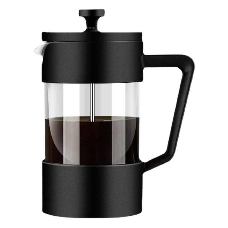 Francés olla de presión engrosada vidrio borosilicato hogar francés filtro olla cafetera tetera cafetera mano