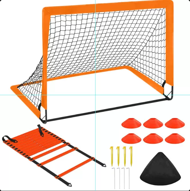 便携式足球门足球网敏捷梯训练套装足球门足球架户外折叠足球球门