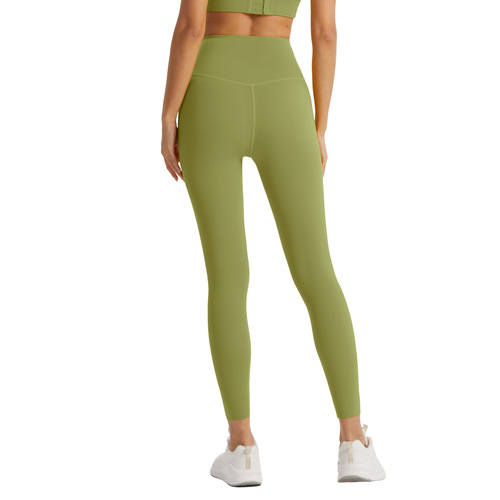 Cross-border carefully selected yoga clothes, one-piece, T-free anti-rolling jelly glue tummy control yoga pants, sports tight fitness pants