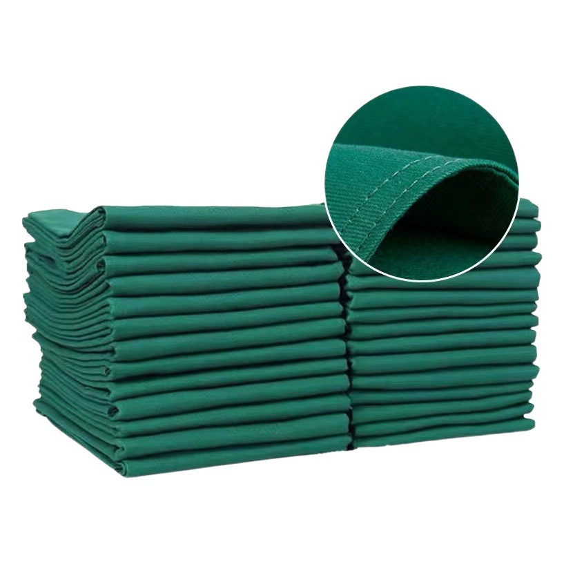 Хирургическая ткань двухслойный инструмент дезинфекционная комната полотенце с отверстием для зубного имплантата хлопок темно-зеленая ткань для полости рта полотенце с квадратным отверстием одинарное