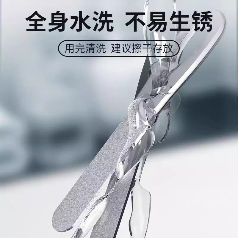 双面指甲锉磨砂搓条不锈钢指甲锉条锉刀磨甲器修型美甲工具学生|undefined