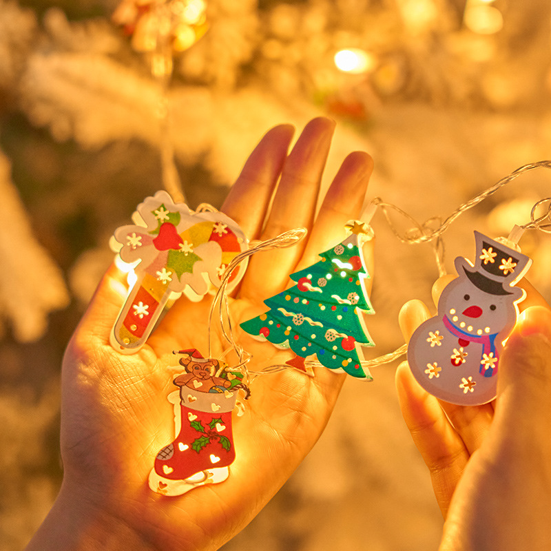 Decoración de Navidad ventanas luces de atmósfera LED luces de color estrellas lámparas parpadeas habitaciones balcón patio decoración doméstica Año Nuevo