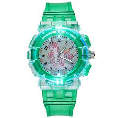 卡通獨角獸兒童發光手錶夜光七彩燈玩具卡通電子表小馬寶莉電子表