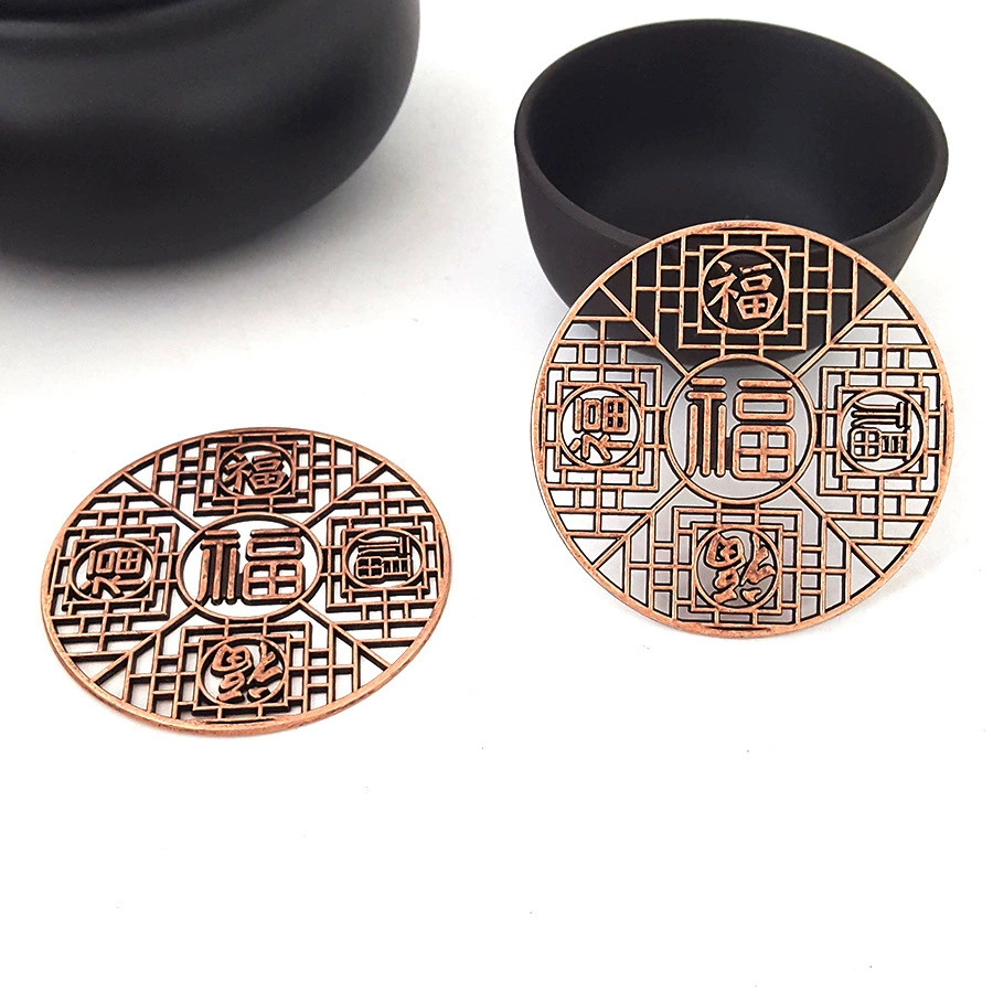 Креативные металлические чайные подставки Кунг-фу чайная церемония круглые чайные чашки