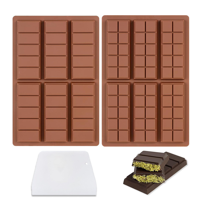 Dubai chocolate molde de silicona para hacer alimentos complementarios barra de nueces barra de energía de caramelo herramienta para hornear herramienta abrasiva