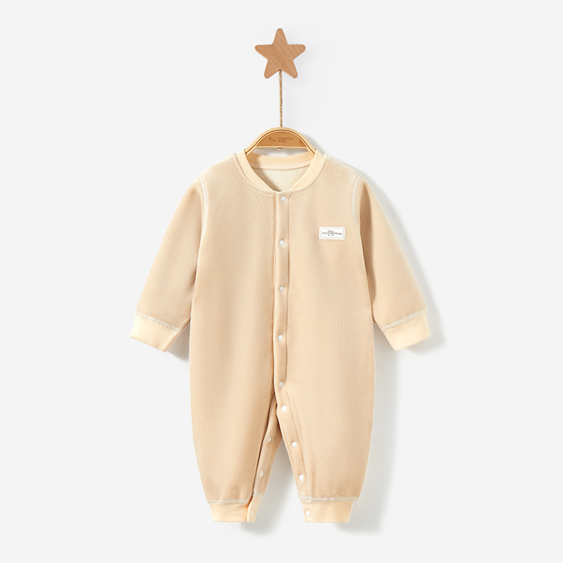 Mono de bebé para otoño e invierno, ropa unisex para recién nacidos, mono cálido de forro polar, ropa para dormir, traje para gatear, conjunto de otoño para bebé