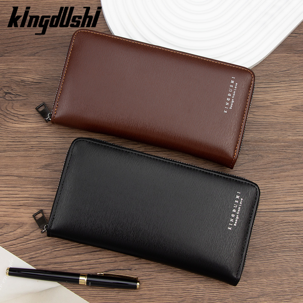 跨境男士长款钱包拉链包商务卡包大容量手拿包手机包批发信用卡