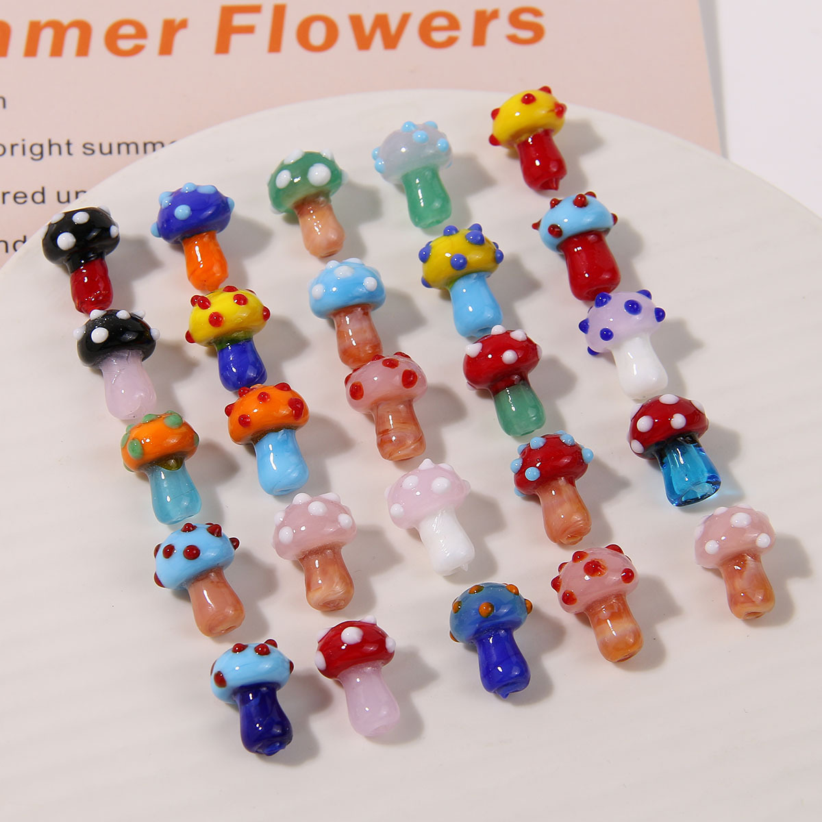 3g Weight Beads Jewelry Making Type 16*12mm Jewelry Making Size DIY Jewelry Accessories Classification 1 Piece Quantity glass Material Mushroom Pattern Polishing Design Casual, Sweet, Simple Style Style 1 Piece 16*12mm Glass Mushroom Beads 1