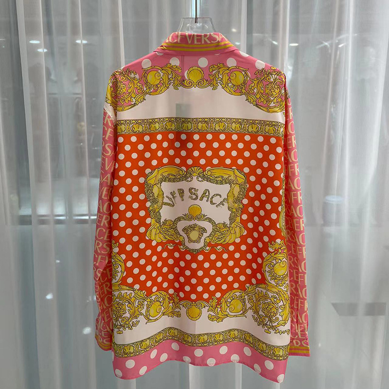 2023 Verano nuevo comercio exterior transfronterizo europeo y americano Camisa de camisa de manga larga de los hombres de impresión digital popular juvenil