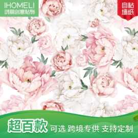 热销浓墨花卉绿植系列无缝防水防污墙纸背景墙改造壁纸RW081-100