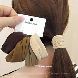 高弹力无缝超宽面膜肌头绳2025新款高马尾发绳皮筋女扎头发圈头饰