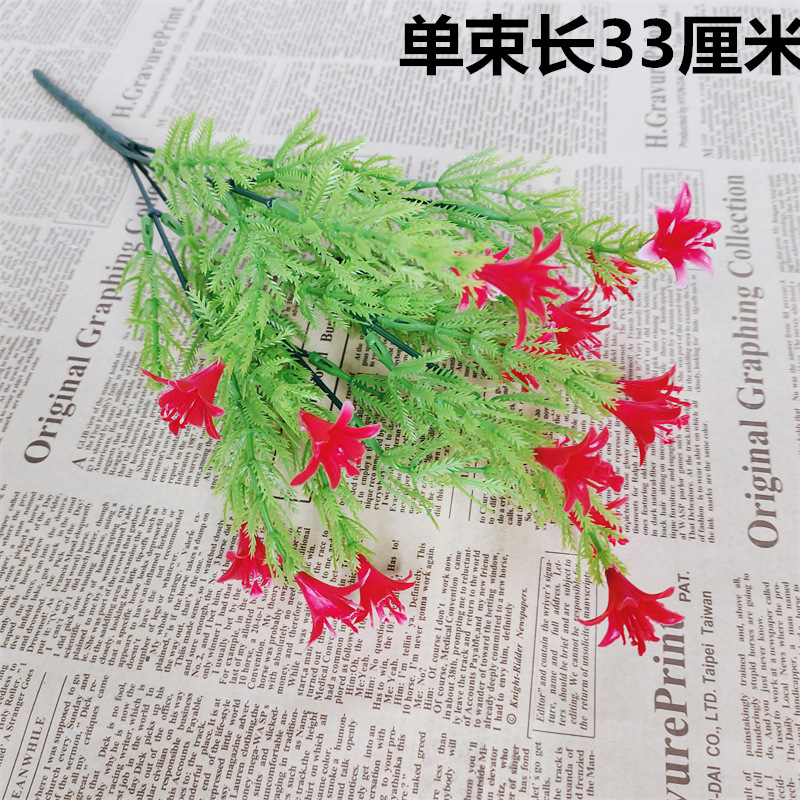 Transfronterizo amazónico anti-UV protección solar Zodiac hippopotamus imitación primavera pequeña lirio flores falsas flores de plástico interior