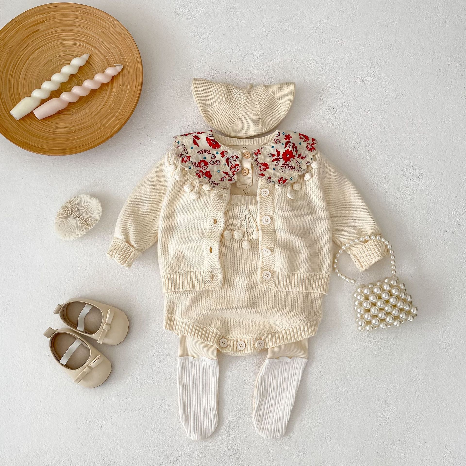 Autumn And Winter Clothing Infant Boys And Girls Baby Two-piece Suit All-matching