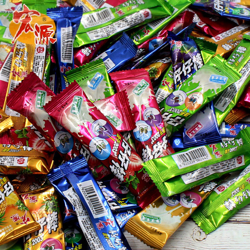 Honyuan Baby Pop Fruit Mix Flavor Internet Pop Candy Childhood Candy Childhood Snack 24 Boxes/Case