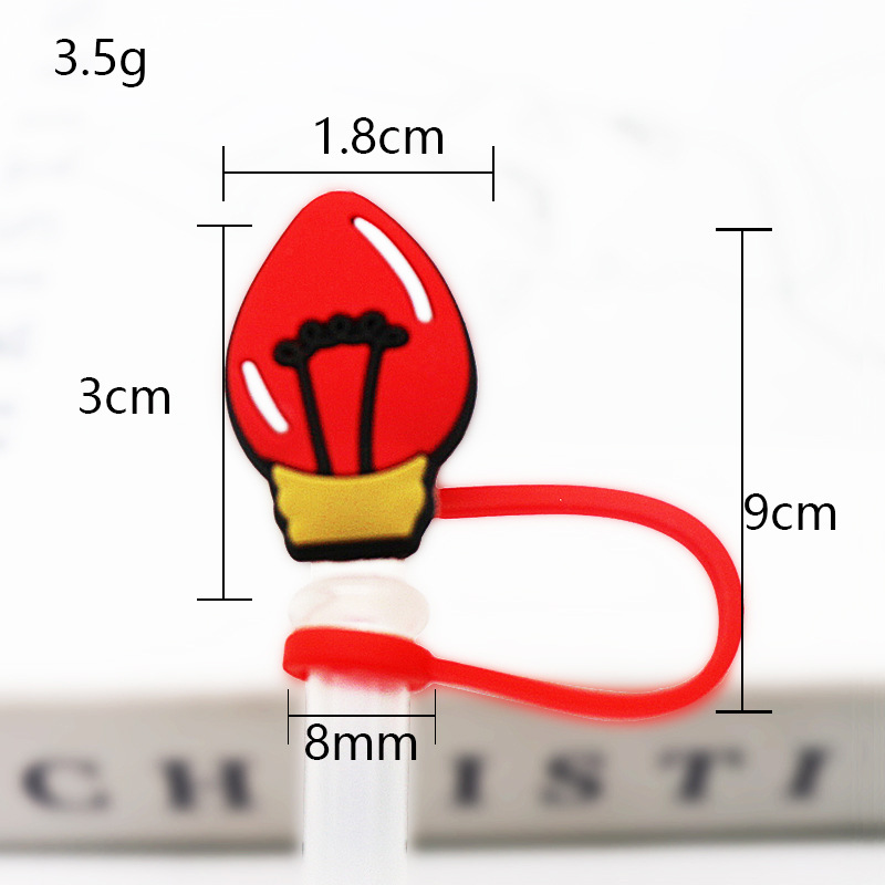 Tapa de paja Spot 7-8mm silicona linda mini muñeca parche tapón a prueba de polvo decoración de pajitas tapón a prueba de polvo