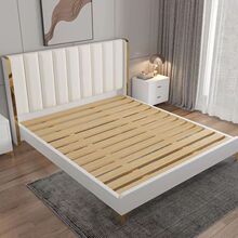 实木床现代简约1.8米主卧双人床1.2米单人床1.5m出租房软包欧式床