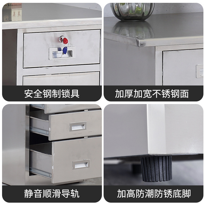 Stainless Steel Desk Dust-Free Workshop Workbench Laboratory Medical Operating Table Diagnosis and Treatment Table Computer Desk with Drawer