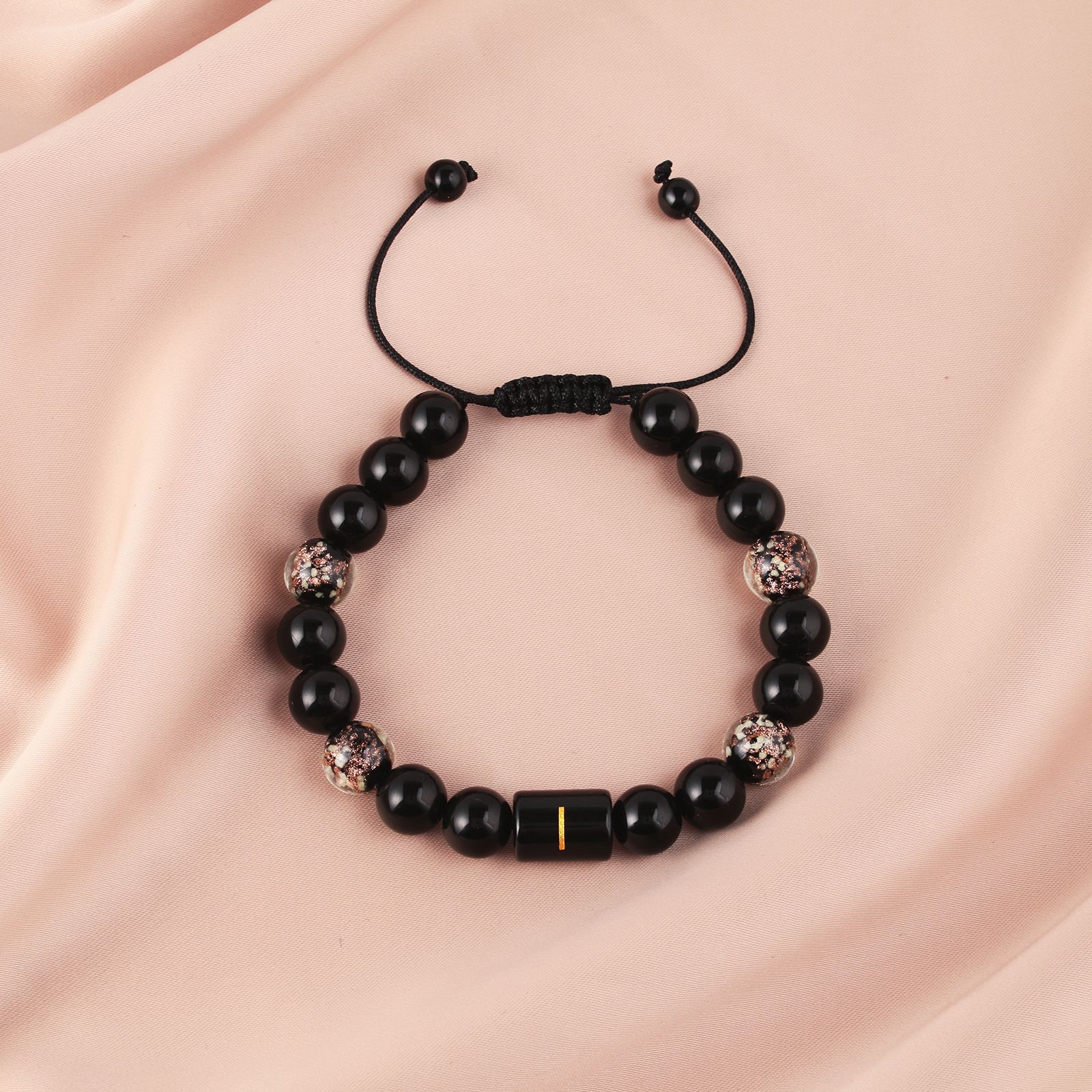 Fashion Letter Glass Knitting Menu0027S Bracelets 1 Piece