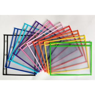Explosions 10pcc a set of color side 3 hole dry erase bag tracing practice teaching environmental protection materials color complete