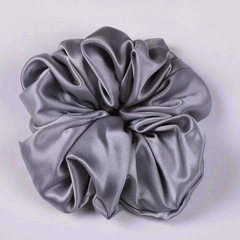 超大號真絲髮圈100%桑蠶絲大腸圈9CM重磅加厚高端頭花發繩髮飾