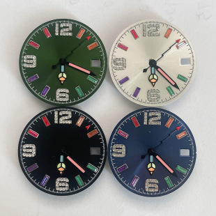 Watch accessories 28.5mm dial + needle sun pattern rainbow scale suitable for Japan NH35/36/4R/7s