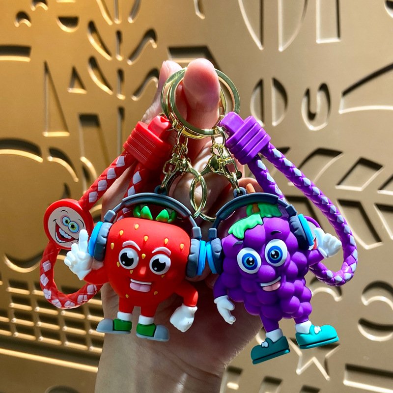 Cartoon Creative Music Fruit Doll Keychain Bag Pendant Cute Fashion Car Key Chain Hanging Gifts Cartoon Creative Music Fruit Doll Keychain Bag Pendant Cute Fashion Car Key Chain Hanging Gifts