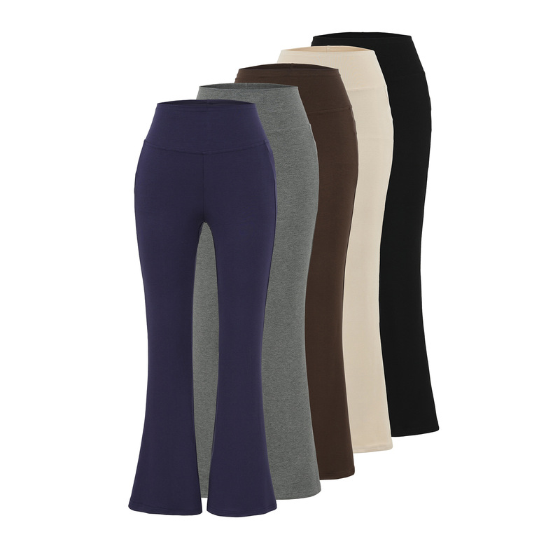 Summer High-Waisted Elastic Sun Protection Yoga Boot-Cut Pants for Women, Pressure-Free, Comfortable, Hip-Raising, Long Casual Cotton Flared Pants Summer High-Waisted Elastic Sun Protection Yoga Boot-Cut Pants for Women, Pressure-Free, Comfortable, Hip-Raising, Long Casual Cotton Flared Pants