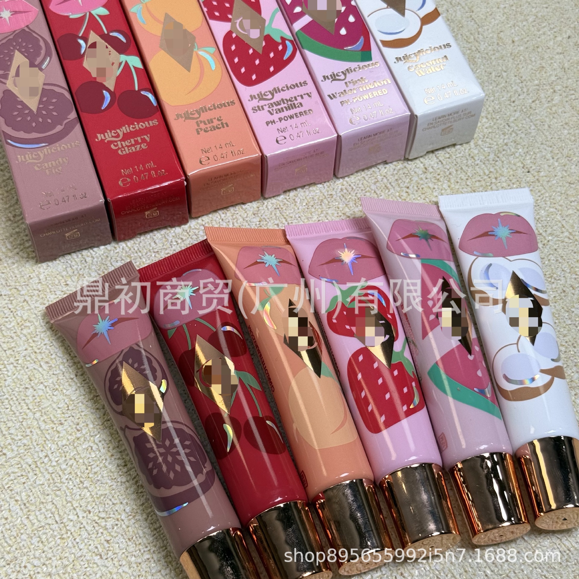 Şəffaf parlaq dodaq parıltısı 14 ml, 6 rəng variantı