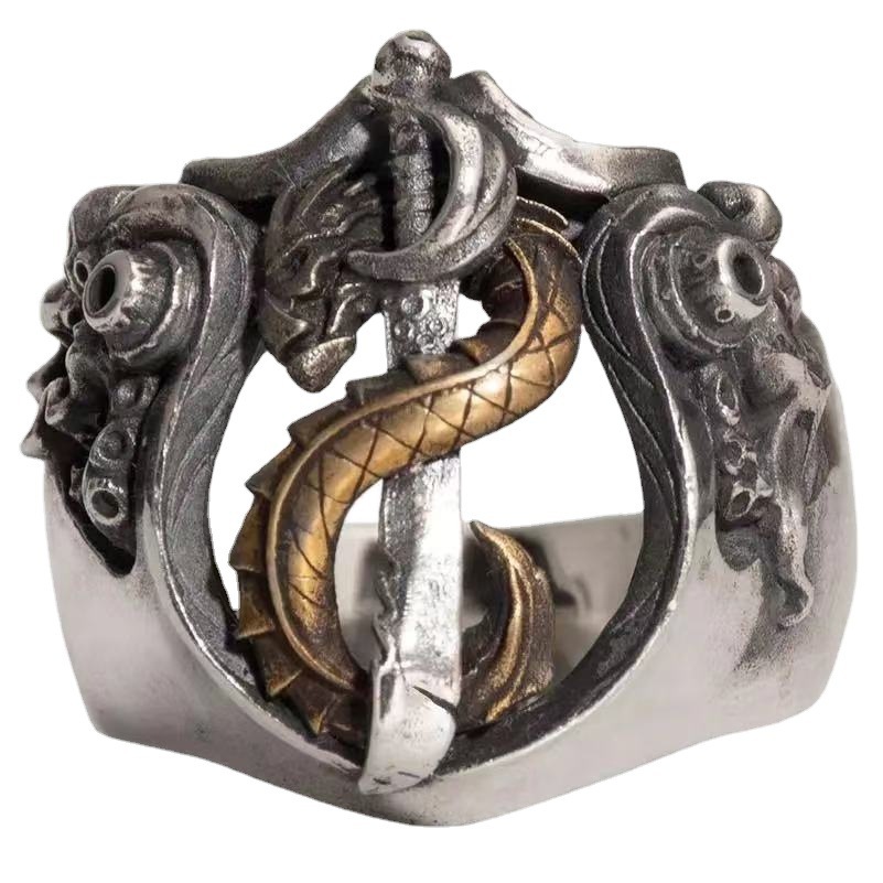 Vintage Herrenring Aus Thai-silber Im Europäischen Stil_voghion.com