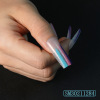 Glue, long square nail stickers, fake nails for manicure, gradient, European style, ready-made product