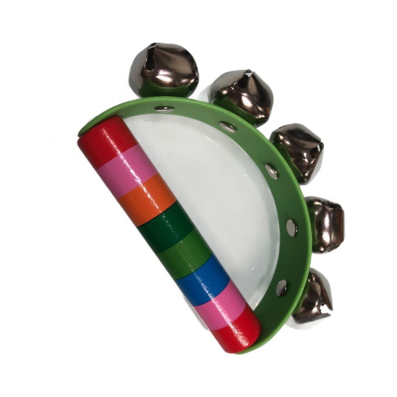 Rainbow leather bell (green)