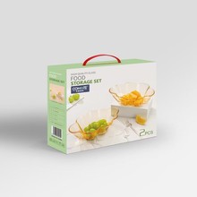 可美瑞特云朵盘2件套家用玻璃干果盘水果盘套装进店礼伴手礼礼盒