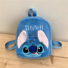 高颜值蓝色小怪兽包可爱毛绒包单双肩背包Jk女玩偶儿童二次元书包