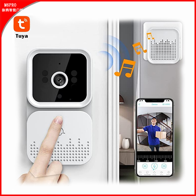 wifi门铃 M6pro智能家居无线可视门铃手机远程对讲视频监控报警猫