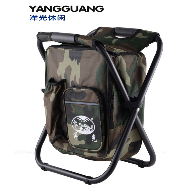 Outdoor Folding Portable Camping Chair Leisure Fishing Stool Creative Fashion Backpack Ice Bag Chair Supports Dropshipping