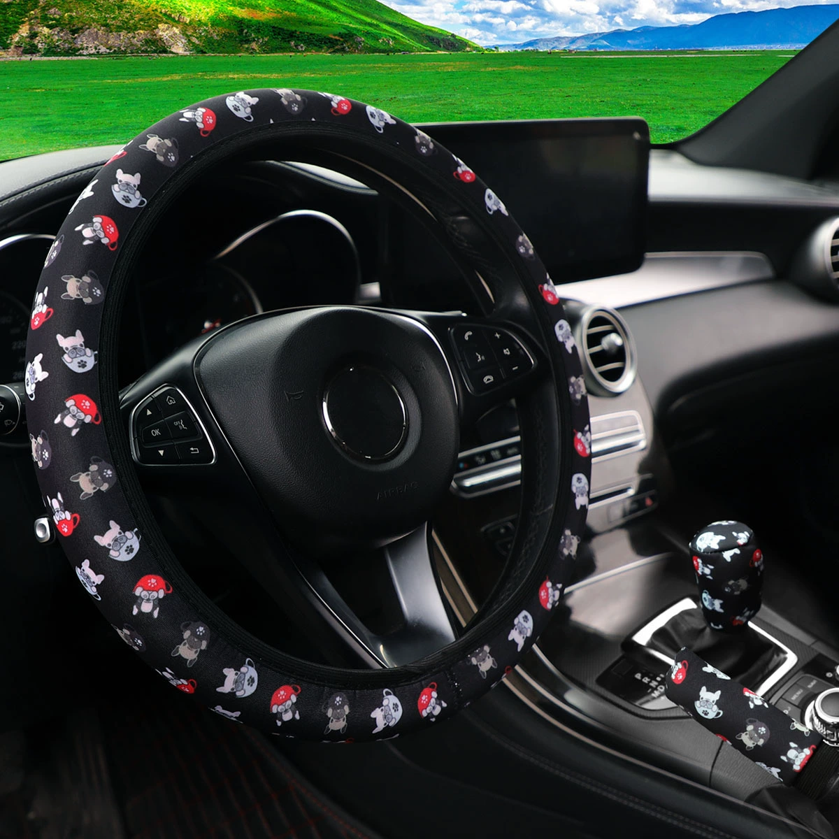 Автомобильный комплект рулевого колеса с принтом для дайвинга