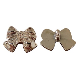 Factory wholesale sweet resin bow foot button all-match children's clothing personalized foot buckle clothing top accessories