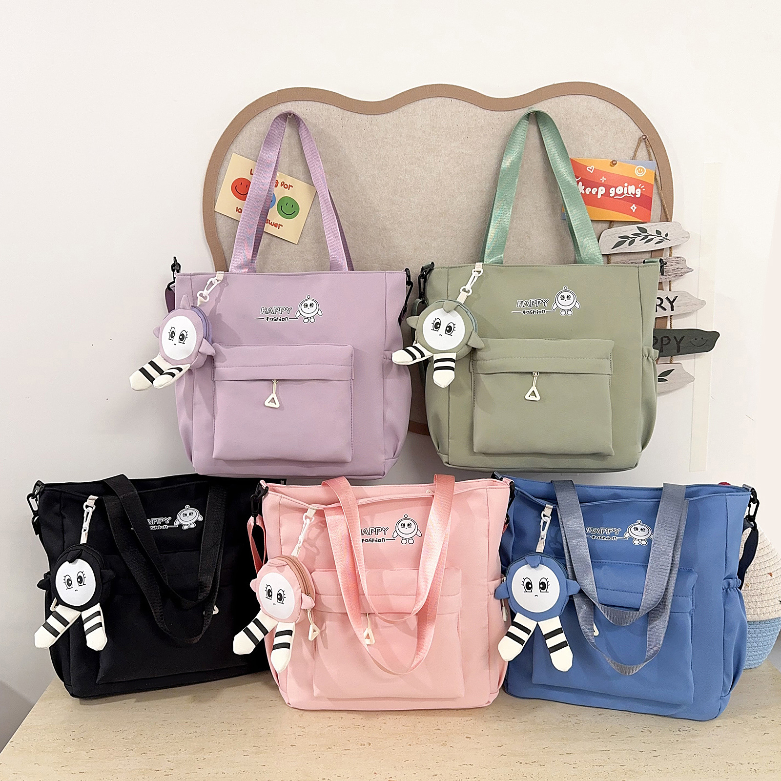 2026 New Model Large-Capacity High-Appearance-Value Ins-Style Simple Student Stationery Japanese-Style Shoulder Bag for Middle School Students